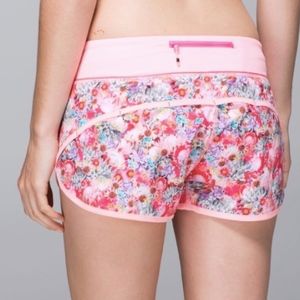 Lululemon Speed Shorts Flowabunga Coral 8